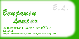 benjamin lauter business card